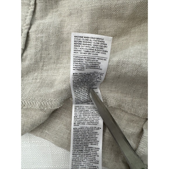 Athleta Women 4 Skirt Voyager Beige Linen Buckle Cargo Pocket Utility Athleisure - Picture 6 of 13